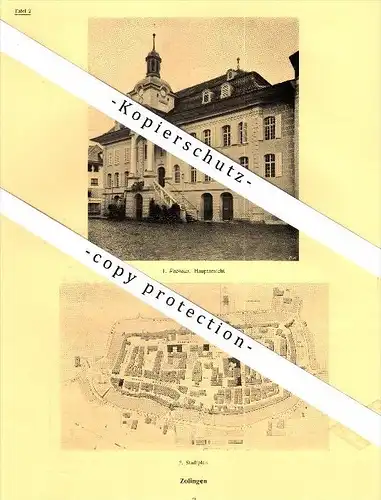 Photographien / Ansichten , 1924 , Zofingen , Luftaufnahme , Rathaus , Prospekt , Architektur , Fotos !!!