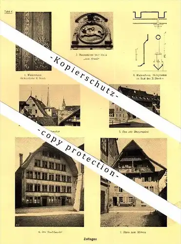 Photographien / Ansichten , 1924 , Zofingen , Waisenhaus , Stadtkanzlei , Prospekt , Architektur , Fotos !!!
