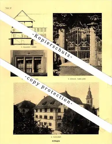 Photographien / Ansichten , 1924 , Zofingen , Lateinschule , Sennenhof , Prospekt , Architektur , Fotos !!!