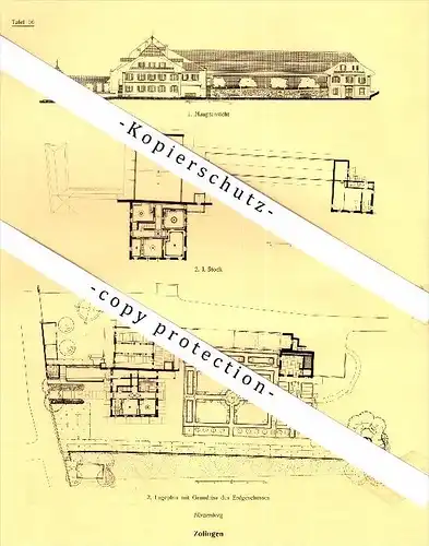 Photographien / Ansichten , 1924 , Zofingen und Kölliken , Gasthof , Hirzenberg , Prospekt , Architektur , Fotos !!!