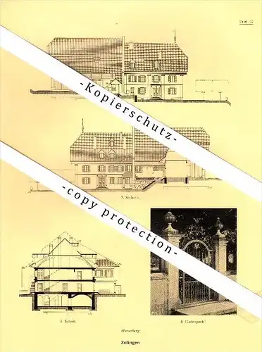 Photographien / Ansichten , 1924 , Zofingen , Hirzenberg , Mühlebifang , Prospekt , Architektur , Fotos !!!