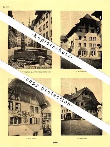 Photographien / Ansichten , 1924 , Aarau , Saxerhaus , Alte Mühle , Weibezahlhaus , Prospekt , Architektur , Fotos !!!