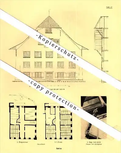 Photographien / Ansichten , 1924 , Aarau , Saxerhaus , Prospekt , Architektur , Fotos !!!