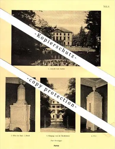 Photographien / Ansichten , 1924 , Aarau , Herzoggut , Prospekt , Architektur , Fotos !!!