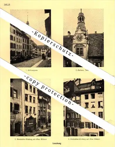Photographien / Ansichten , 1924 , Lenzburg , Kirchweg , Rathaus , Prospekt , Architektur , Fotos !!!