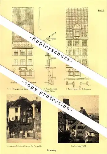 Photographien / Ansichten , 1924 , Lenzburg , Gasthof , Apotheke , Prospekt , Architektur , Fotos !!!