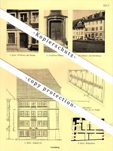 Photographien / Ansichten , 1924 , Lenzburg , Lindenplatz , Spital , Prospekt , Architektur , Fotos !!!