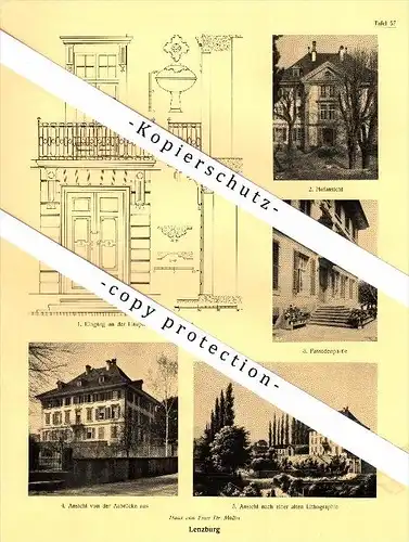 Photographien / Ansichten , 1924 , Lenzburg , Haus von Frau Dr. Müller , Prospekt , Architektur , Fotos !!!