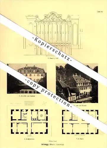 Photographien / Ansichten , 1924 , Wildegg , Möriken , Prospekt , Architektur , Fotos !!!