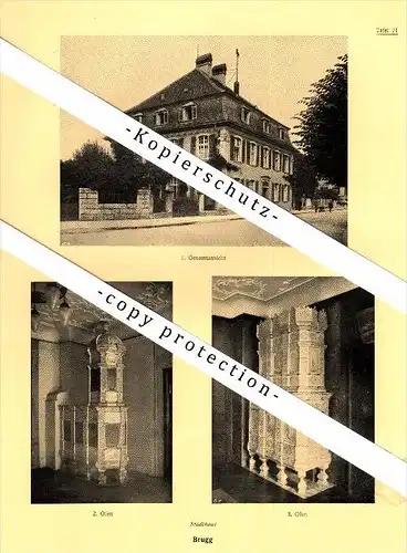 Photographien / Ansichten , 1924 , Brugg , Stadthaus , Prospekt , Architektur , Fotos !!!