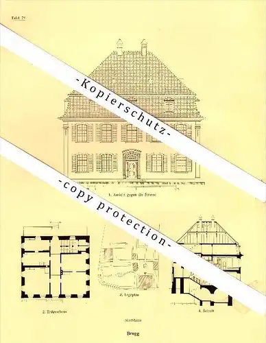 Photographien / Ansichten , 1924 , Brugg , Stadthaus , Prospekt , Architektur , Fotos !!!