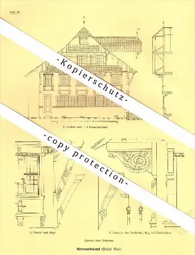 Photographien  / Ansichten , 1924 , Merenschwand b. Muri , Gasthof , Prospekt , Architektur , Fotos !!!