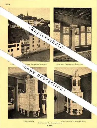 Photographien  / Ansichten , 1924 , Baden , Stadthaus , Prospekt , Fotos , Architektur !!!