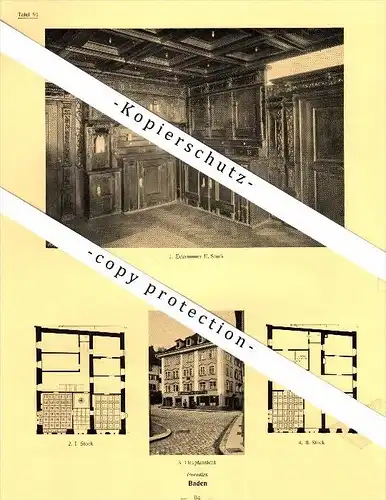 Photographien  / Ansichten , 1924 , Baden , Paradies , Prospekt , Fotos , Architektur !!!