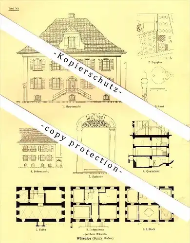 Photographien  / Ansichten , 1924 , Mellingen und Würenlos , AG , Prospekt , Fotos , Architektur !!!