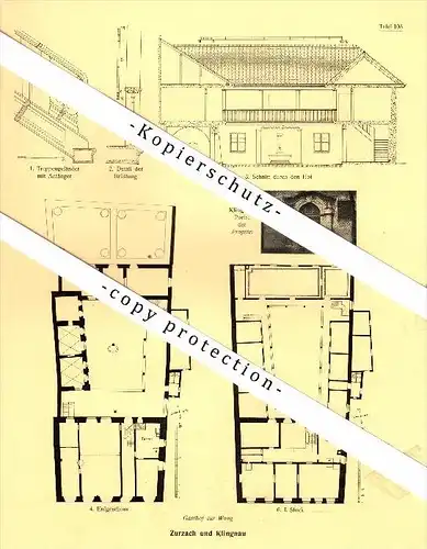 Photographien  / Ansichten , 1924 , Zurzach und Klingnau , AG , Prospekt , Fotos , Architektur !!!