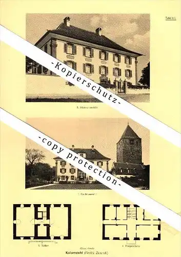 Photographien  / Ansichten , 1924 , Kaiserstuhl , Bezirk Zurzach , Haus Linde , AG , Prospekt , Fotos , Architektur !!!