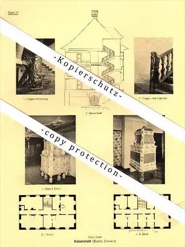 Photographien  / Ansichten , 1924 , Kaiserstuhl , Bezirk Zurzach , Haus Linde , AG , Prospekt , Fotos , Architektur !!!