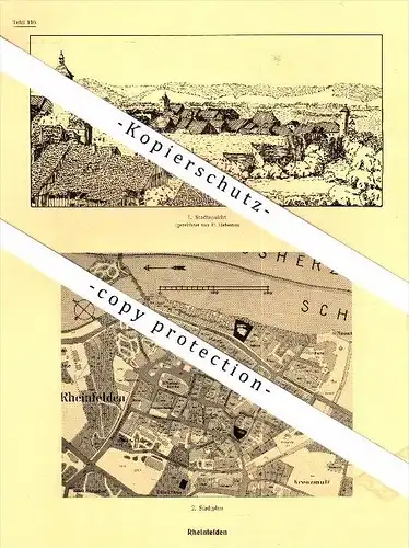 Photographien  / Ansichten , 1924 , Laufenburg und Rheinfelden AG , Prospekt , Fotos , Architektur !!!