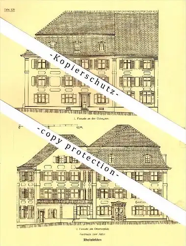 Photographien  / Ansichten , 1924 , Rheinfelden AG , Bäckerei Mulflur , Gasthaus , Prospekt , Fotos , Architektur !!!