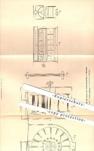 original Patent - Theilig & Klaus in Crimmitschau , 1879 , Oxidationsverfahren beim Färben mit Anilinschwarz , Schwarz