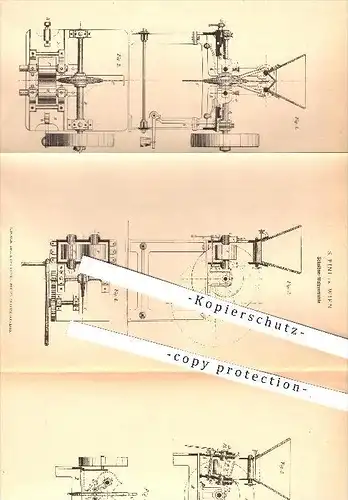 original Patent - S. Pini in Wien , 1878 , Scheiben - Walzenmühle , Mühle , Mühlen , Walze , Walzen , Getreide , Mehl !!