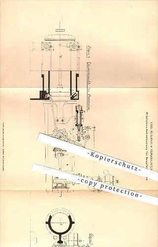 original Patent - Carl Kliebisch , Sangerhausen , 1878 , Hahn - Steuerung für Dampfmaschinen , Dampfmaschine , Motor !!!