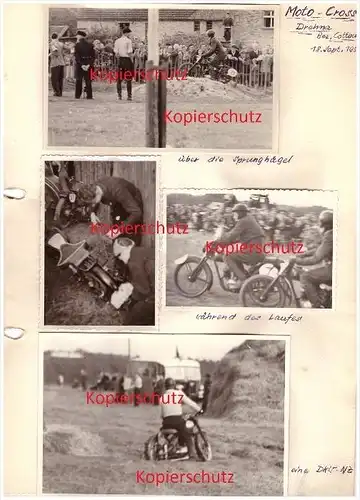10 Fotos Moto-Cross Drehna 1955 , Motocross , Geländesport , DDR , ADMV , Awo , BK , RT , EMW !!!