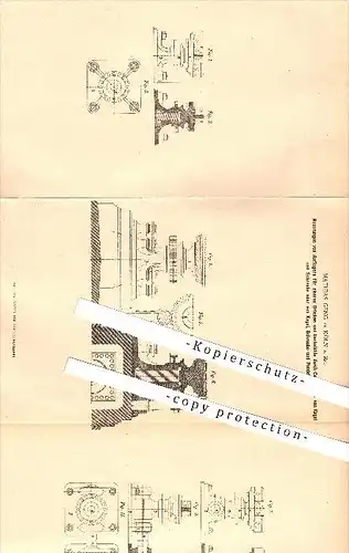 original Patent - Mathias Geng in Köln am Rhein , Auflager für eiserne Brücken u. Dachstühle , Brückenbau , Dachdecker !
