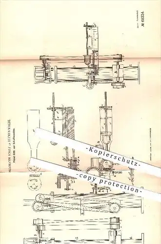 original Patent - Hermann Johst in Luckenwalde , 1892 , Filzhut - Glätt- u. Schleifmaschine , Hut , Hüte, Modist , Filz