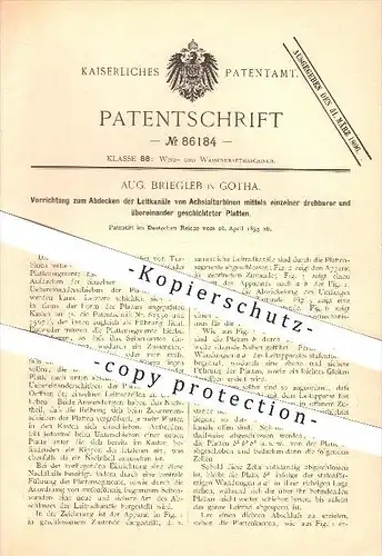 original Patent - Aug. Briegleb in Gotha , 1895 , Achsialturbinen , Turbine , Turbinen , Kraftmaschinen , Windkraft !!!