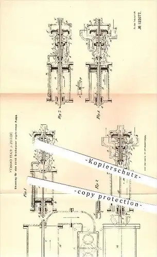 original Patent - Richard Pfaff in Zürich , 1900 , Steuerung für Pumpe , Pumpen , Druckwasser , Druck , Wasser !!!