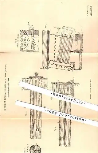 original Patent - C. August Horn in Dehnitz b. Wurzen , 1888, Zirkulations - Röhrenkessel , Dampfkessel , Kessel , Dampf