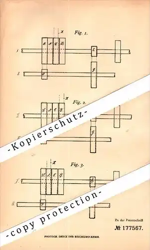 Original Patent - Ernst Lommatzsch in Bösdorf b. Kiel , 1904 , Antrieb für Waschmaschinen !!!