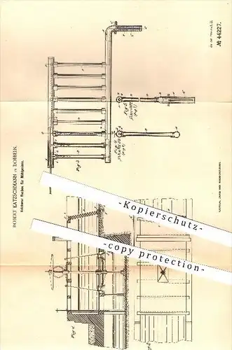 original Patent - Robert Katzschmann in Doebeln , 1888, Heizbarer Rechen , Heizung , Döbeln , Heizungsbau !!!