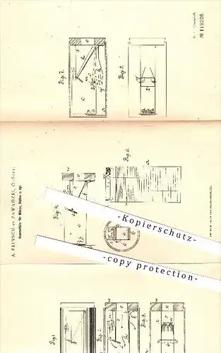 original Patent - A. Reinsch in Zawadzki , Oberschlesien , 1900 , Sammelfalle für Mäuse , Ratten , Mäusefalle !!!