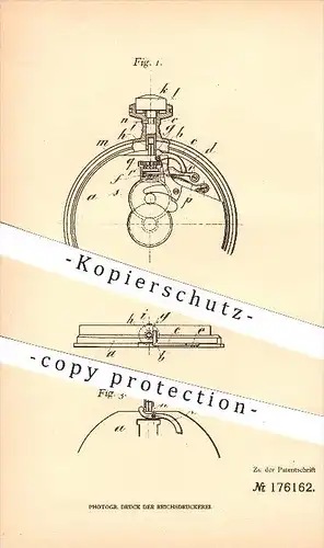 original Patent - Charles Glauser-Perrin in Le Locle , Schweiz , 1905 , Remontoiruhr , Uhr , Uhren , Uhrwerk , Uhrmacher