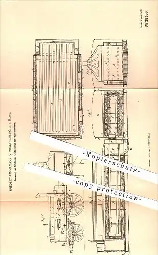 original Patent - F. Bollmann in Brandenburg a. d. Havel , 1886 , Feldbacköfen mit Wasserheizung , Backofen , Bäcker !!!