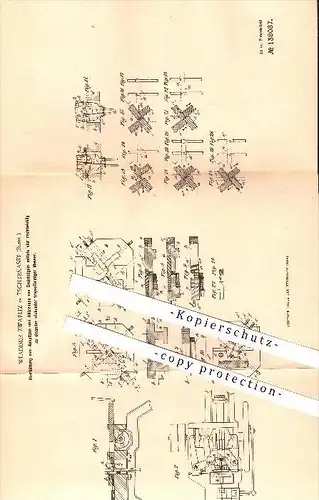 original Patent - Wladimir Zwarwitz in Tscherkassy , Russland , 1900 , Anspitzen u. Abtrennen von Drahtnägeln , Nagel !!