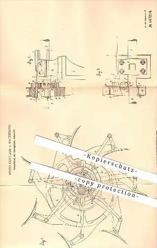 original Patent - Hugo Gottlebe in Magdeburg , 1902 , Schaufelrad mit beweglichen Schaufeln , Schiffbau , Dampfer !!