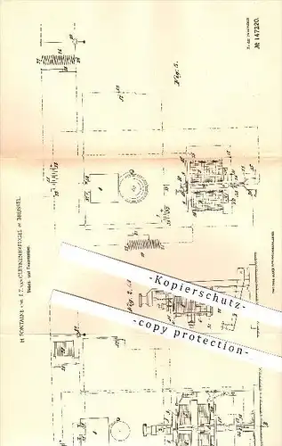original Patent - H. Fontaine und J. F. van Cleynenbreugel in Brüssel , 1902 , Diebes- und Feuermelder , Feuerwehr !!