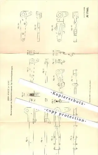 original Patent - John Hardy in Wien , 1880 , Bremsen für Eisenbahnwagen , Eisenbahn !!!