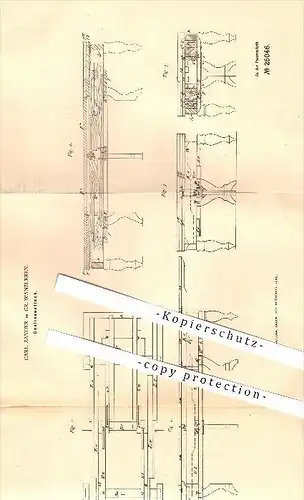 original Patent - Carl Zander in Gr. Wanzleben ,1883 , Kulissentisch , Tisch , Möbel , Haushalt !!!