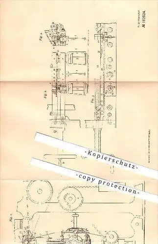 original Patent - Robert Prause in Wien , 1904 , Einstellvorrichtung für die Flügel von Spinnmaschinen !!!