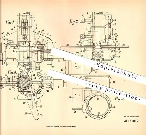 original Patent - E. Rubitschon in Oerlikon & A. Hoeffleur in Zürich , 1906 , Schabloniervorrichtung für Radgussform !!!