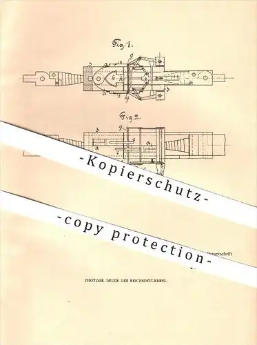 original Patent - Bruno Gruchot in Görlitz , 1904 , Vorrichtung zum gleichzeitigen Lösen von doppelten Kupplungen !!!