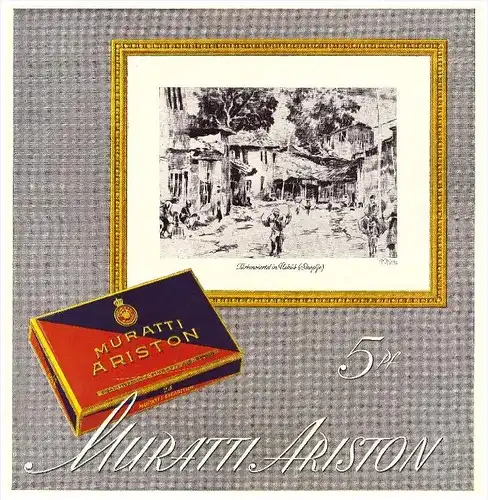 original Werbung - 1941 - MURATTI Ariston , Cigarettenfabrik , Zigaretten !!!