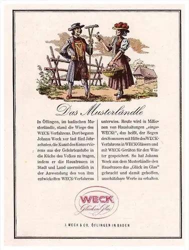 original Werbung - 1941 -  J. Weck & Co in Öflingen / Wehr in Baden , Glück im Glas !!!