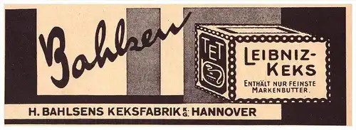 original Werbung - 1941 - Leibnitz Keks , Bahlsen Keksfabrik in Hannover, Keks , Kekse !!!