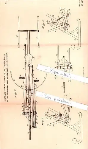 Original Patent - L. Thanner in Börwang bei Haldenwang , 1890 , Schlitten mit Fahrkufen , Kempten !!!